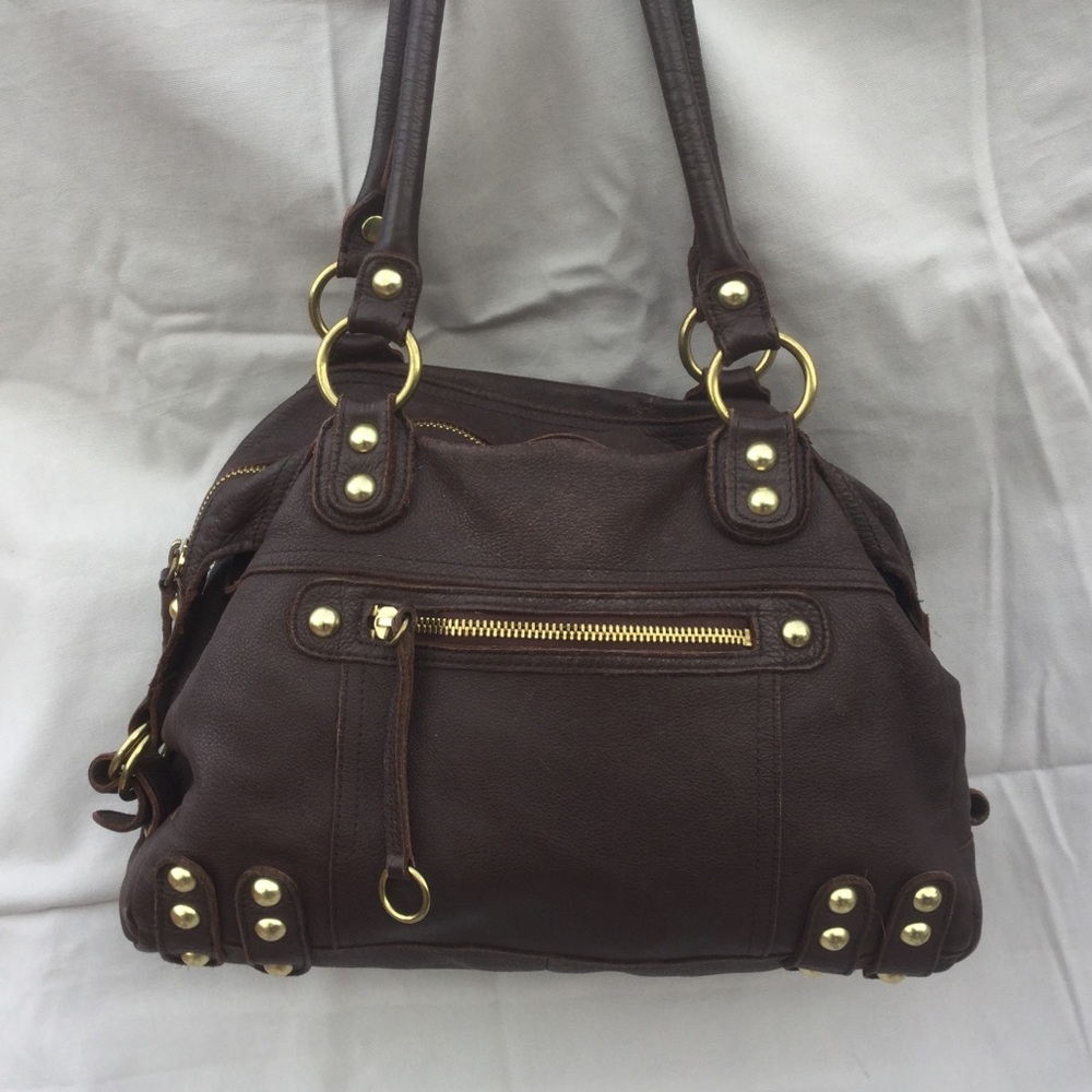 Brown Linea Pelle Dylan Medium Shoulder Tote